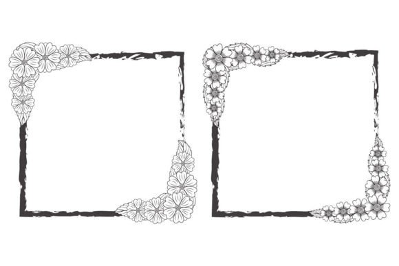 Download Decorative Line Floral Page Border - Premium Bundle