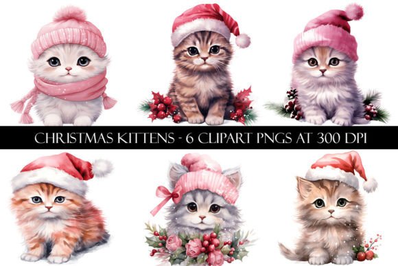 Download Christmas Kitten Clipart - Kitten clipart Collection