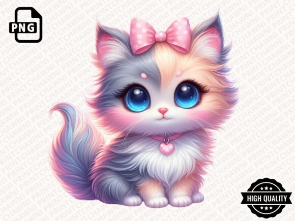 Download Watercolor Cute Kitten Clipart PNG - Kitten clipart Collection